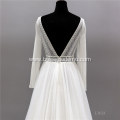 Elegant Ladies Floor Length Princess Bride ball gown wedding dress pure white